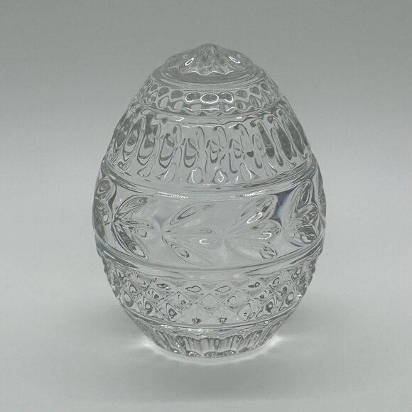 Vintage Crystal Egg Shaped Paperweight By Franklin Mint 1988 Made In Germany - Picture 1 of 11